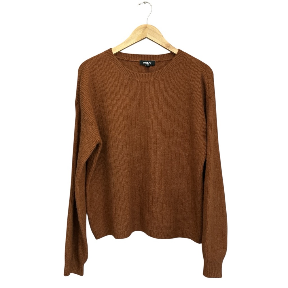 NWT Dkny Cashmere Blend Long Sleeve Soft Knit Sweater Size Medium